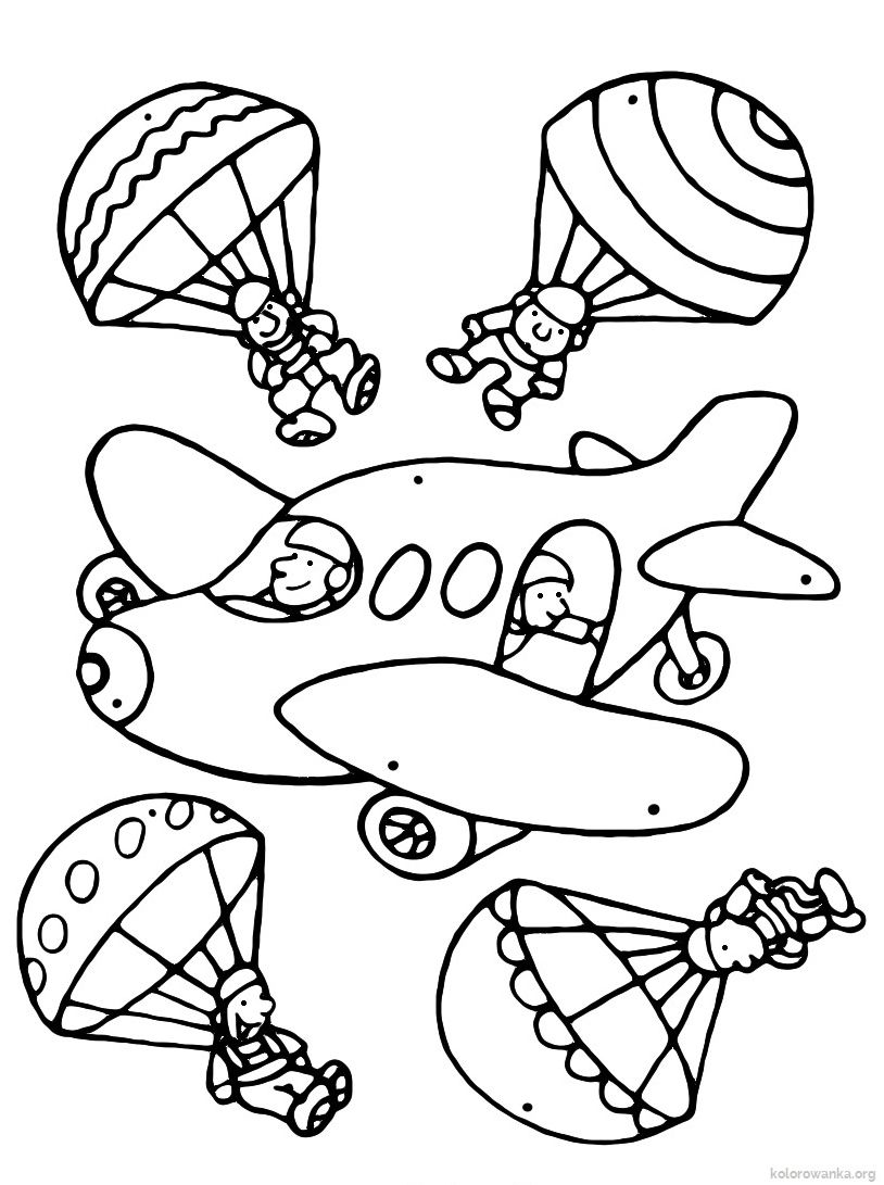 Воздушный транспорт раскраски для детей